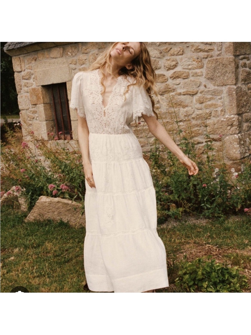 Doen Graciella Lace White Maxi Dress - Women